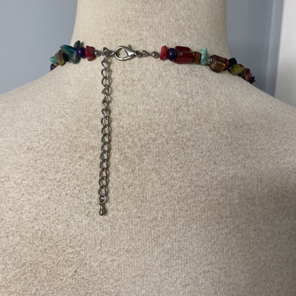 HANDMADE CHEROKEE NATION BEADED MUKTI STRING ASSORTED GEMSTONES W/SILVER CLASPS - Picture 5 of 7